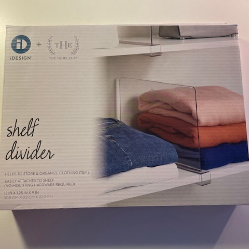 IDesign & The Home Edit Clear shelf divider